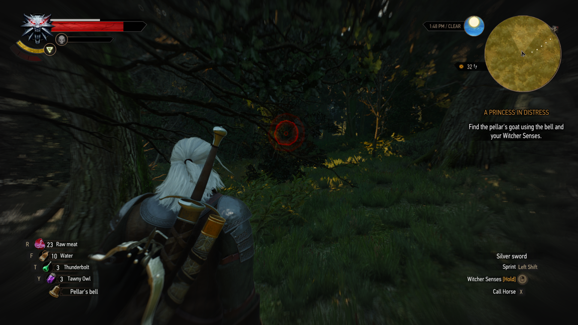 Use Witcher Senses to locate goat